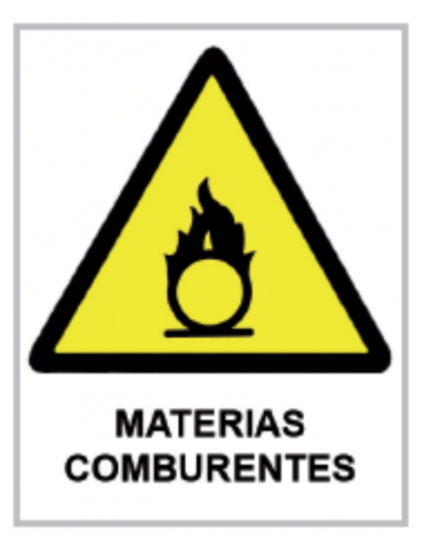 Cartel PVC 40x30 Materias comburentes