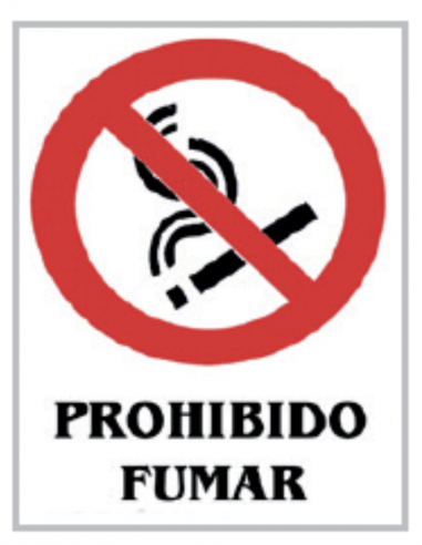 Cartel PVC 40x30 Prohibido fumar
