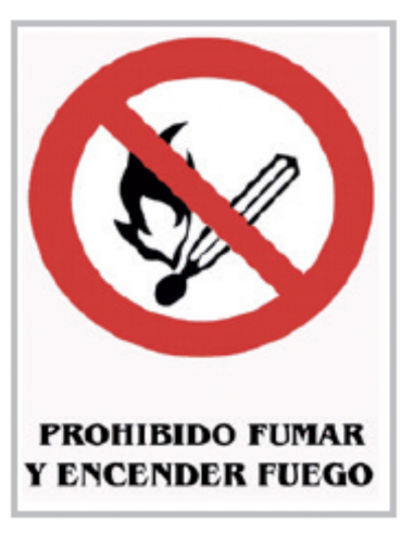 Cartel PVC 40x30 Prohibido fumar y...