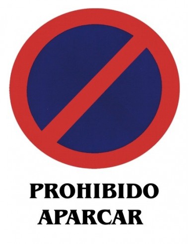 Cartel PVC 21x29 Prohibido aparcar