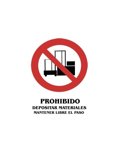 Cartel PVC 21x29 Prohibido depositar...