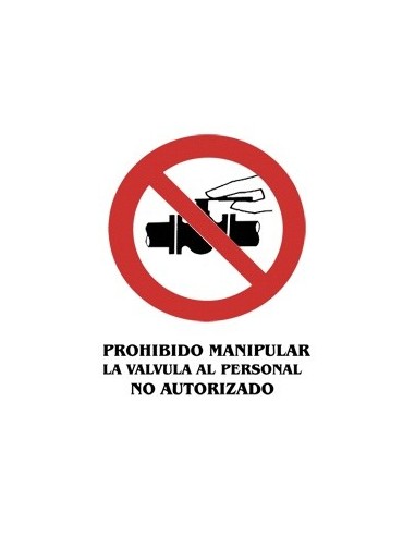 Cartel PVC 21x29 Prohibido manipular