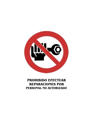 Cartel PVC 21x29 Prohibido efectuar...