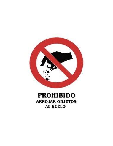 Cartel PVC 21x29 Prohibido arrojar...