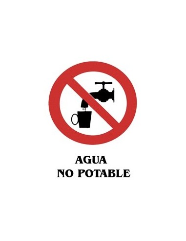 Cartel PVC 21x29 Agua no Potable