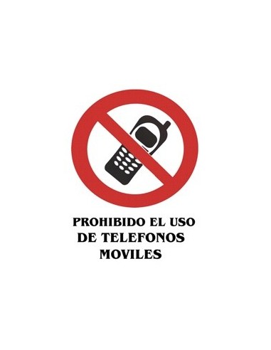 Cartel PVC 21x29 Prohibido el uso de...