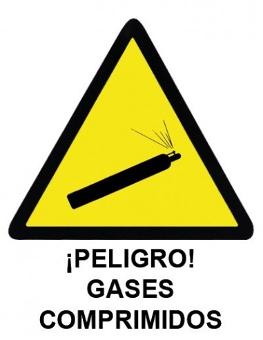 Cartel PVC 21x29 ¡Peligro! Gases...