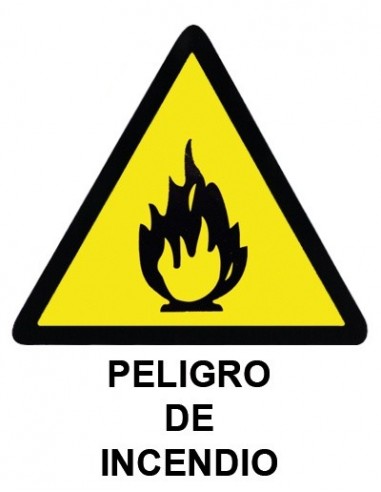 Cartel PVC 21x29 Peligro de incendio