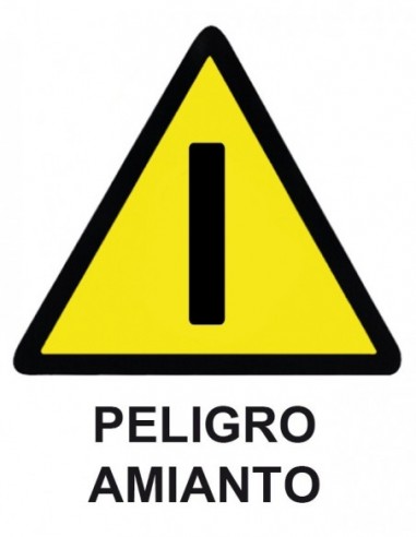 Cartel PVC 21x29 Peligro Amianto