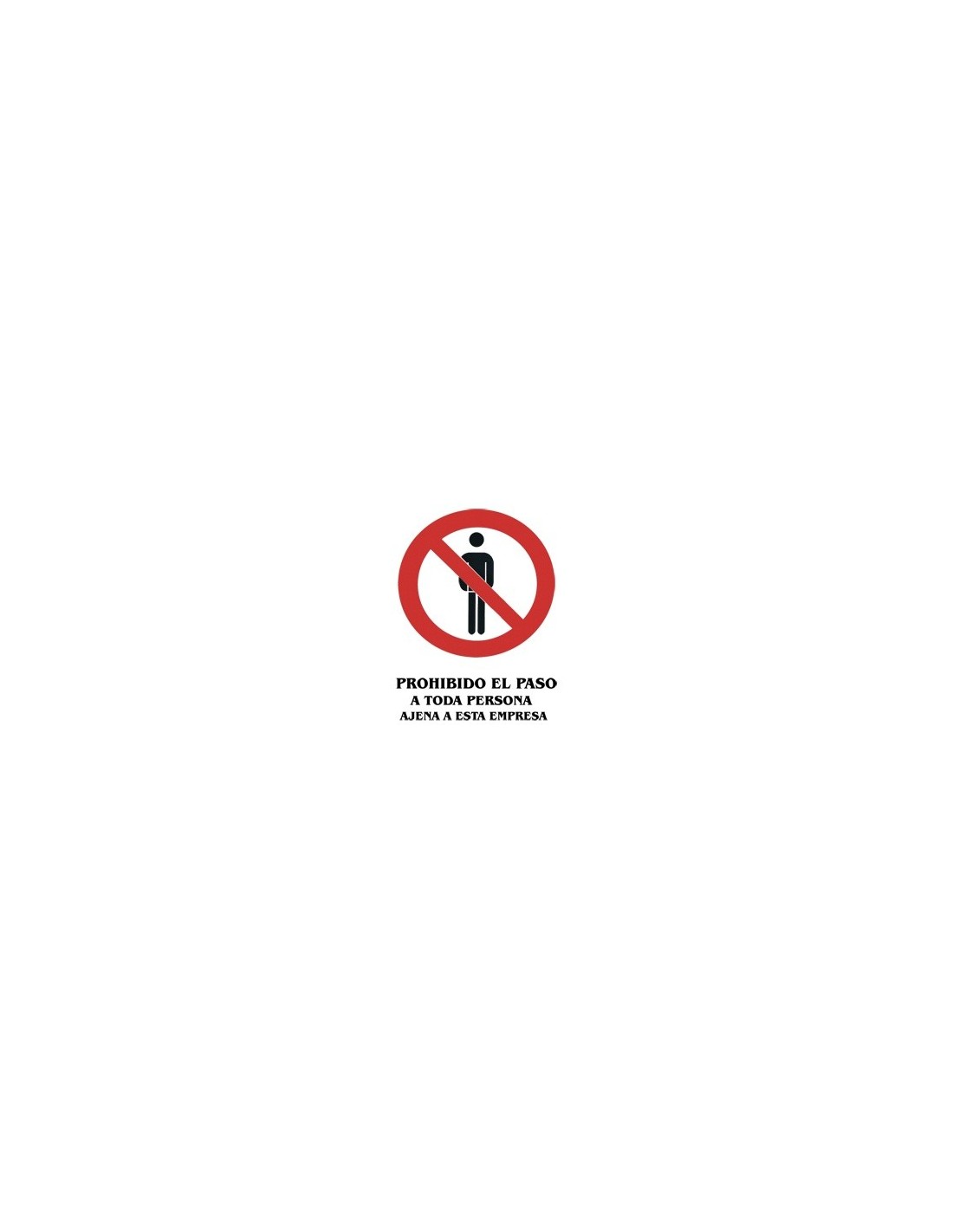 Cartel Prohibido el Paso a Toda Persona Ajena a Esta Obra - Calavera ☠️  Tamaño 25x35cm (B4) Material PVC 0,7mm