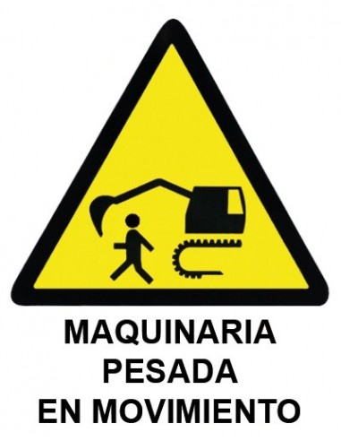 Cartel PVC 40x30 Maquinaria pesada en...