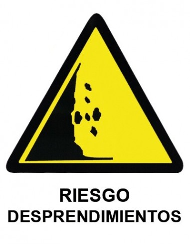 Cartel PVC 40x30 Riesgo desprendimientos