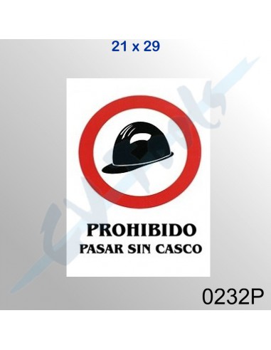 Cartel PVC 21x29 Prohibido pasar sin...