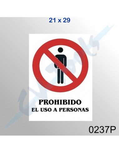 Cartel PVC 21x29 Prohibido el paso a...