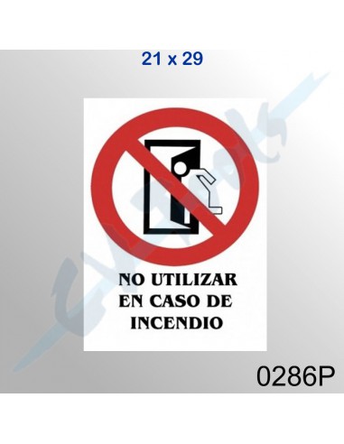 Cartel PVC 21x29 No utilizar en caso...