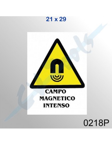 Cartel PVC 21x29 Campo magnetico intenso