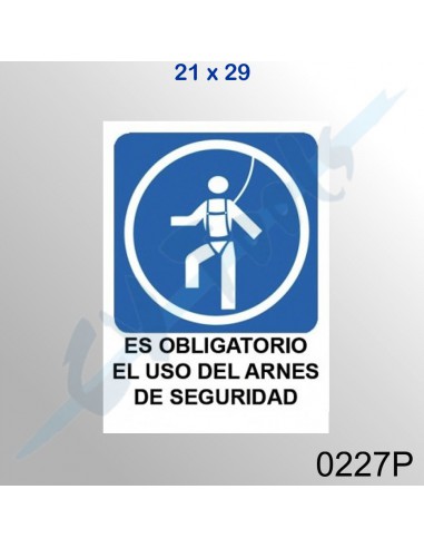 Cartel PVC 21x29 Es obligatorio el...