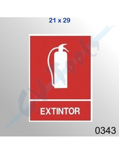 Cartel PVC 21x29 Extintor