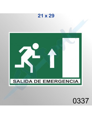 Cartel PVC 21x29 Salida de emergencia...
