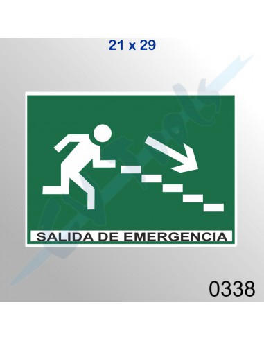 Cartel PVC 21x29 Salida de emergencia...