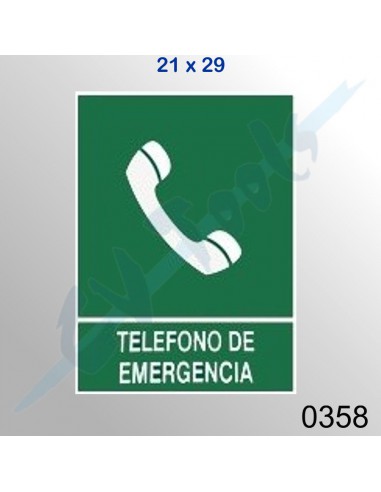 Carteñ PVC 21x29 Telefono de emergencias
