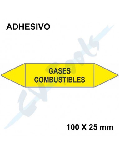 Adhesivos identificación tuberías UNE...