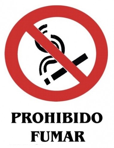 Adhesivo 11x15 Prohibido fumar