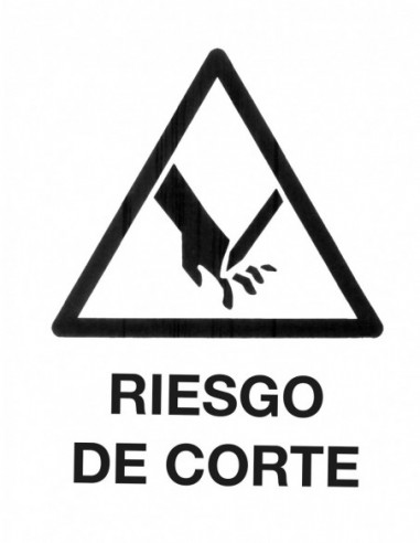 Adhesivo 11x15 Riesgo de corte